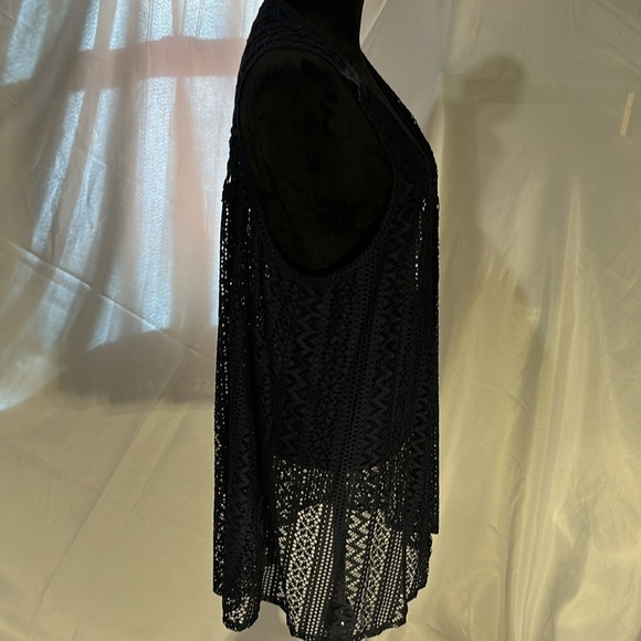Kimono / Coverup  Detailed Lace Open Front Sleeveless Size 18/20 - Picture 4 of 8